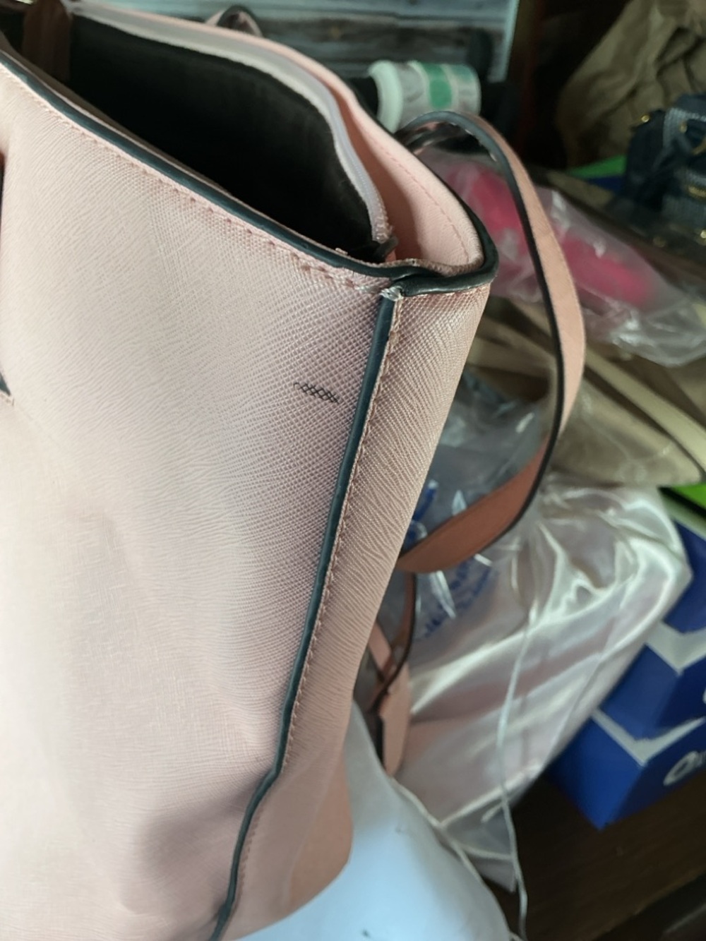⭐ Emma & Paige Blush Pink Large Tote Shoulder Bag Work Travel Purse - Picture 4 of 16